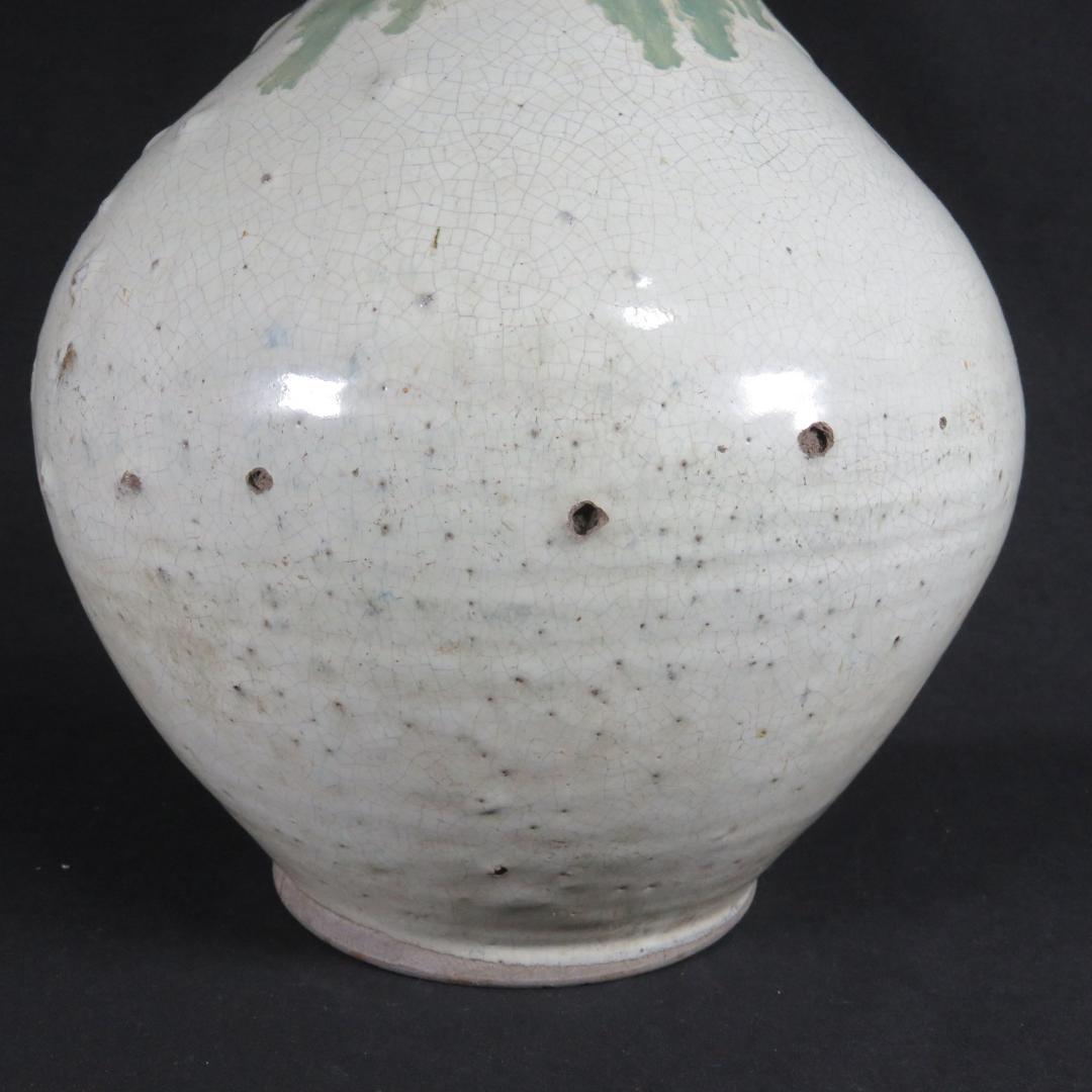 壺 笠間 民藝 高さ37センチ 窯傷 一輪挿し 飾り壺 イポ