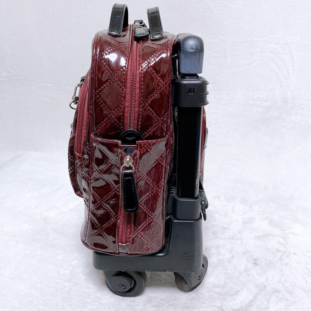 SWANY　エマイロ　エナメル　ショッピングカート　ボルドー　ストッパー付　４輪