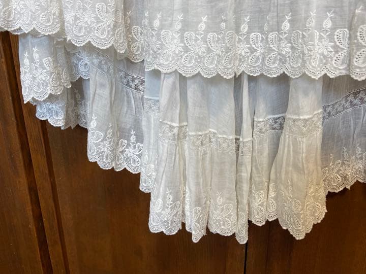 豪華*美しい手刺繍フランスアンティーク*スカート*手刺繍*アンティークレース
