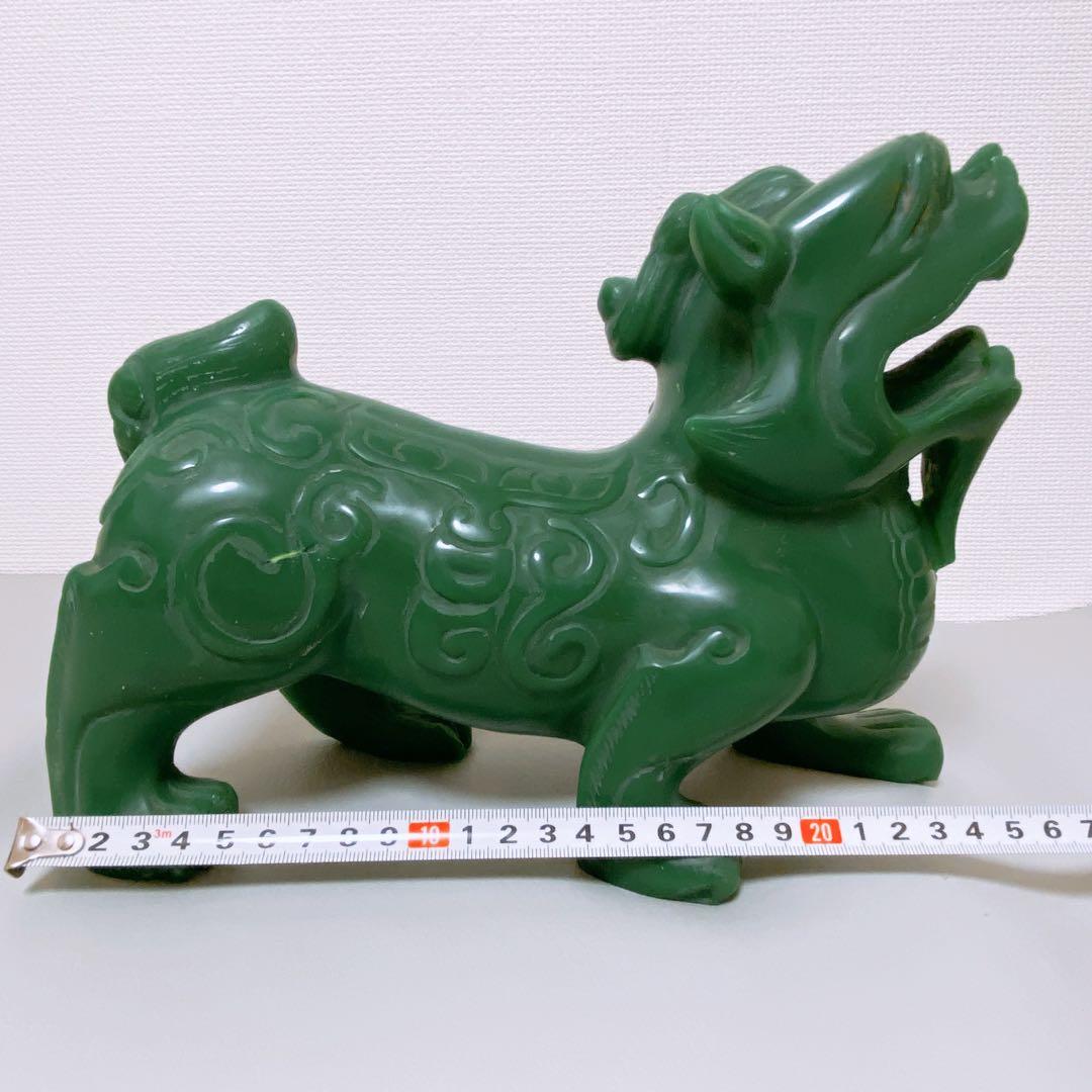 砡製　獅子置物　箱付 4.3kg