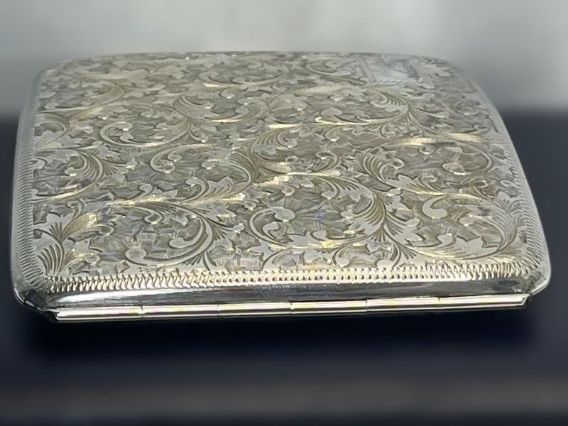 シルバー 950 純銀製 シガレットケース アンティーク　タバコケース