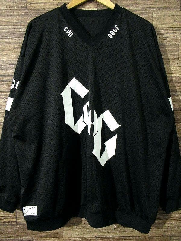 XL 24AW キャプテンズヘルム ゴルフ ダブルメッシュ 長袖 Tシャツ 黒