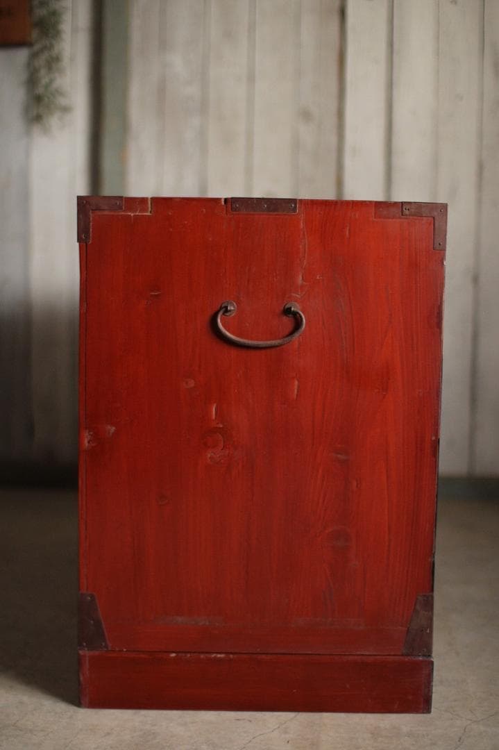 綺麗な丸金具庄内箪笥　4杯　タンス　収納　古家具　古民家　時代家具