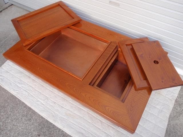 希少！新品♪120巾 欅 ケヤキ 長火鉢 囲炉裏テーブル 座敷机 検/鉄瓶