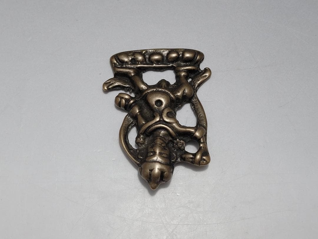 銅製金剛菩薩型天鐵トクチャ護身装身具 ペンダントチベット仏教文物 幅約5.1cm