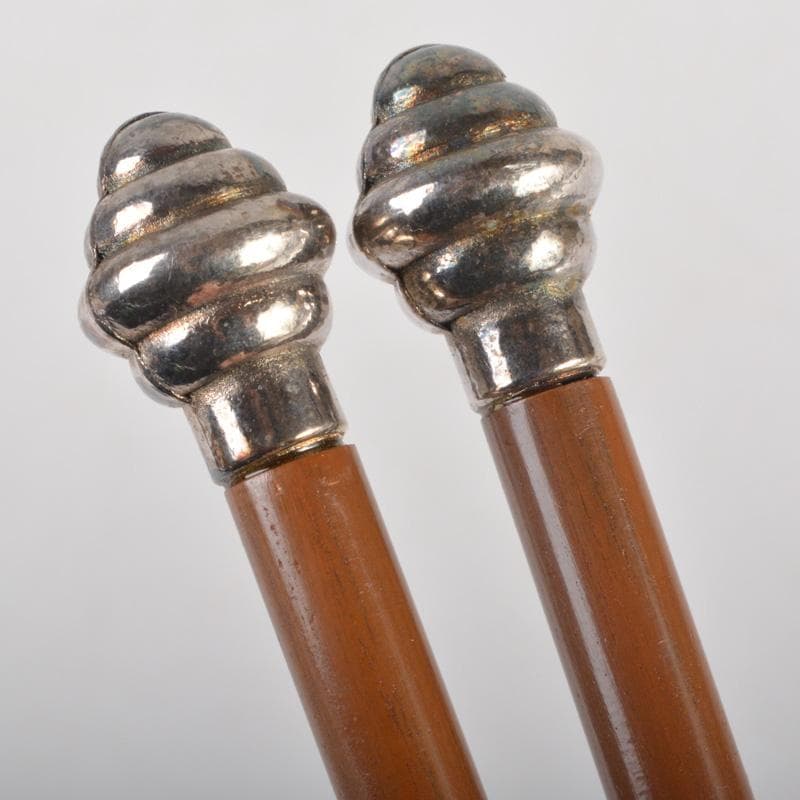 茶道具　古銅　火箸　渦巻神獣頭など　五点まとめて　N　6462