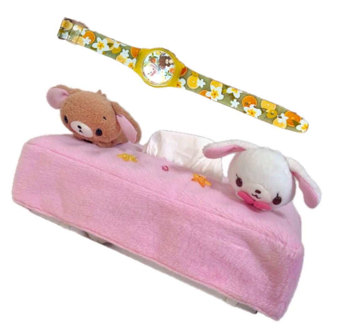 2009年 当時物 シュガーバニーズ ぬいぐるみ マスコット ティッシュカバー