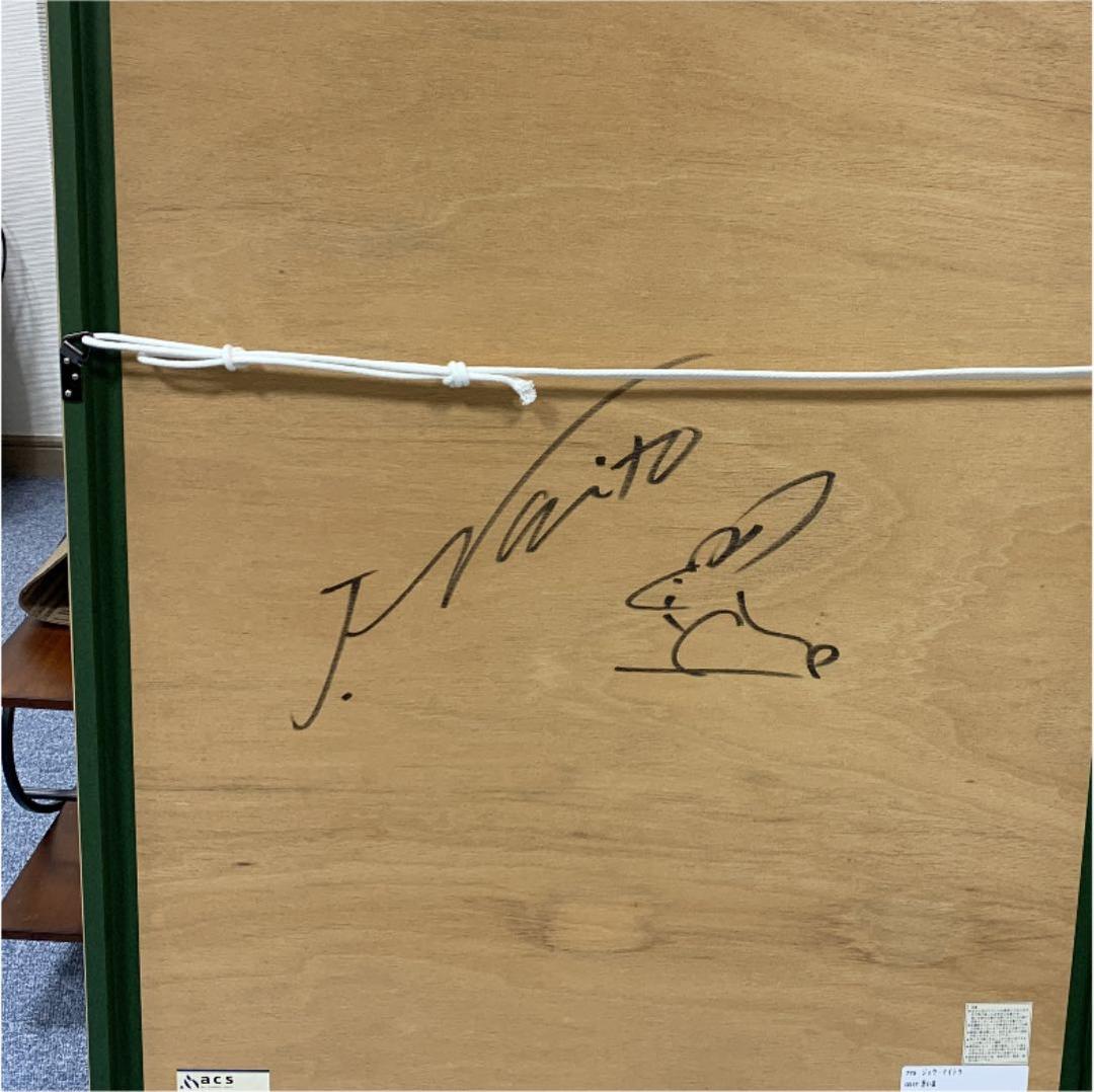 ☆狼　 青い森　絵、版画　真作 ジョウナイトウ直筆