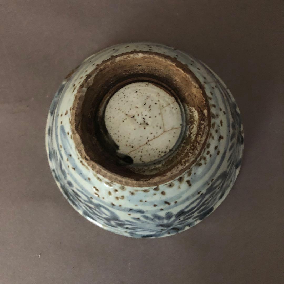 中国骨董明時代古染付椀