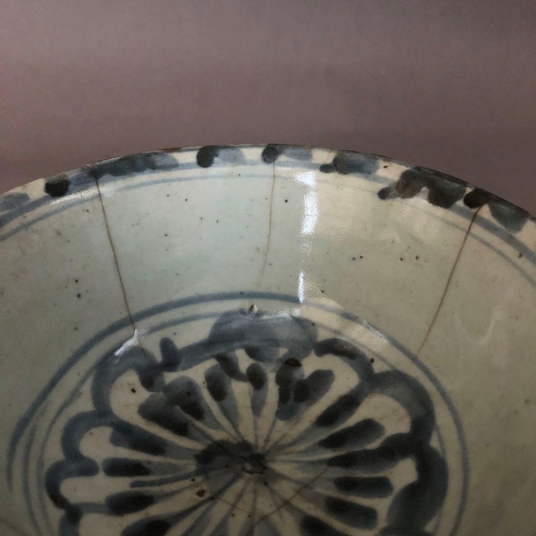 中国骨董明時代古染付椀