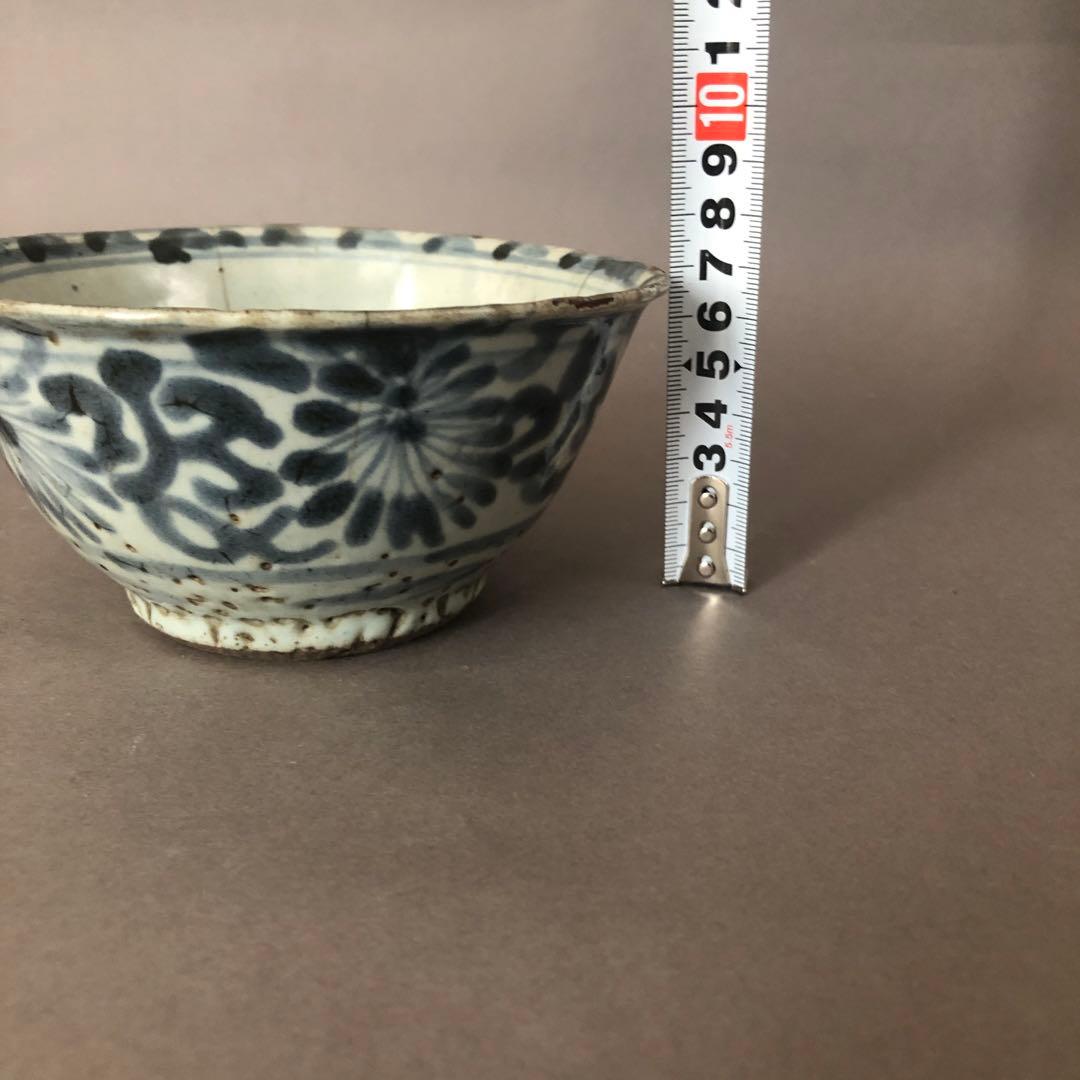 中国骨董明時代古染付椀