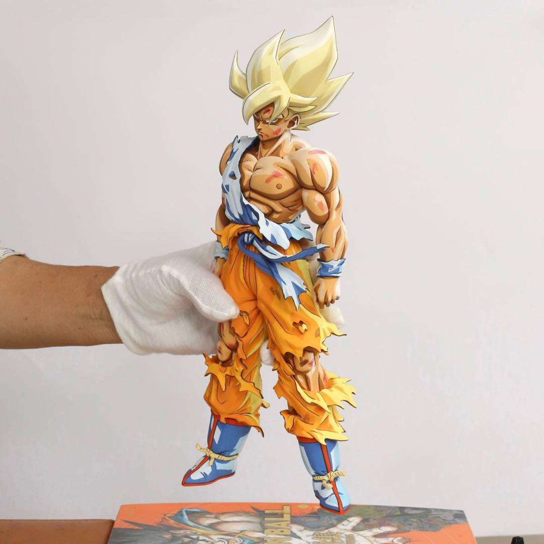 ドラゴンボールSMSP サイズ 伝説の超サイヤ人 孫悟空 リペイント 二次元彩色