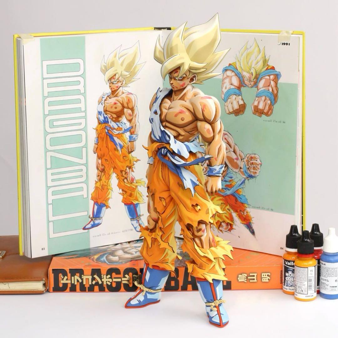 ドラゴンボールSMSP サイズ 伝説の超サイヤ人 孫悟空 リペイント 二次元彩色