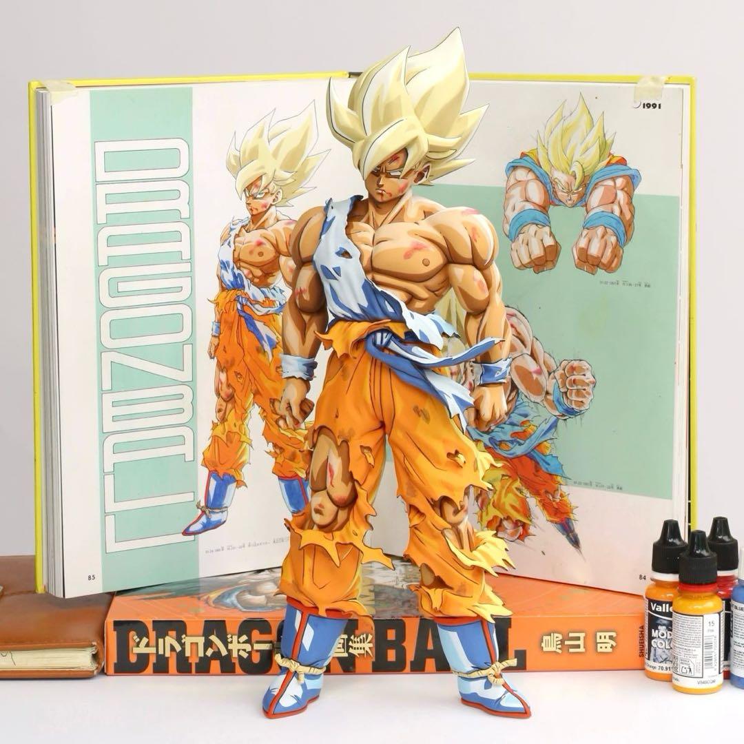 ドラゴンボールSMSP サイズ 伝説の超サイヤ人 孫悟空 リペイント 二次元彩色