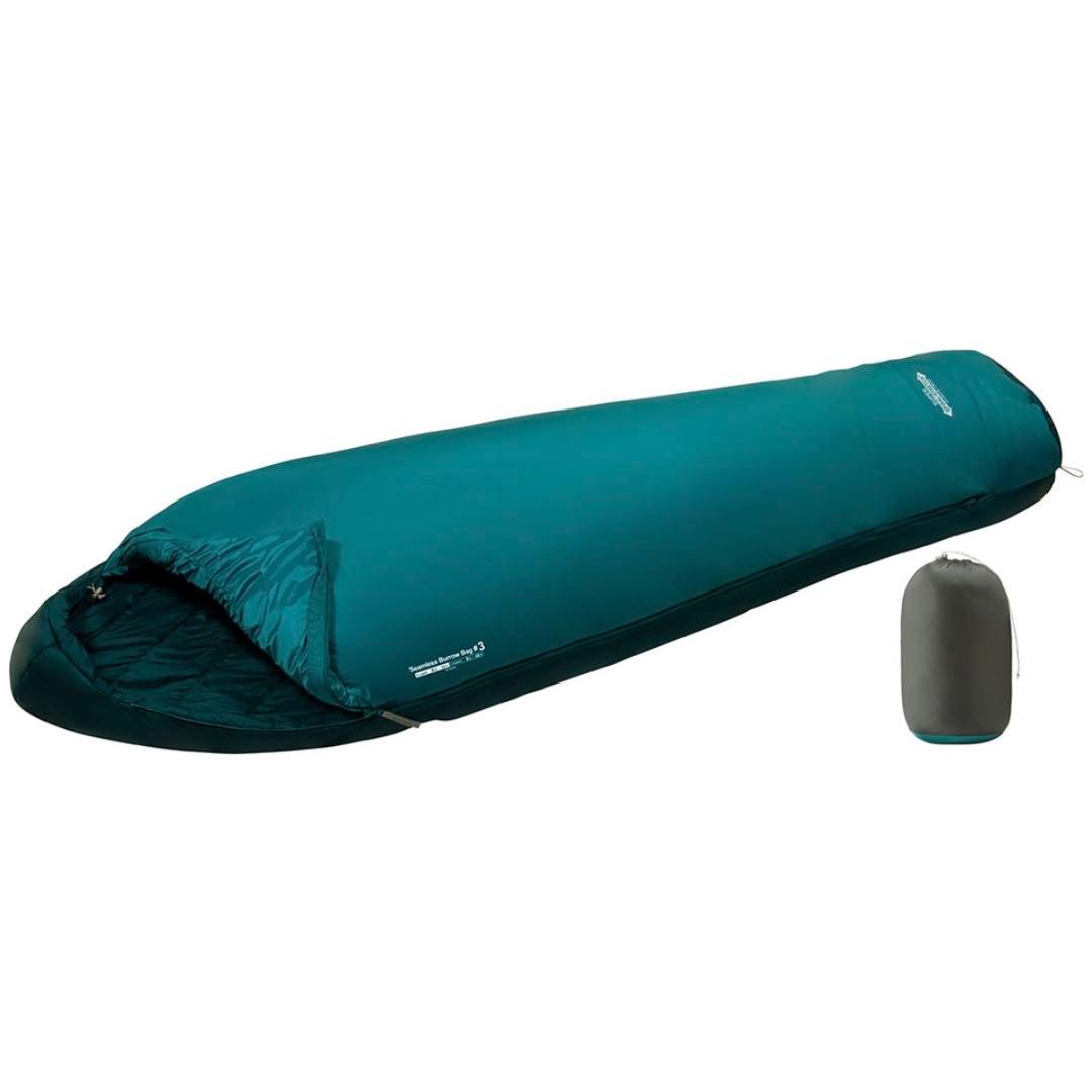 モンベル シームレス バロウバッグ #3 ブルーグリーン 寝袋