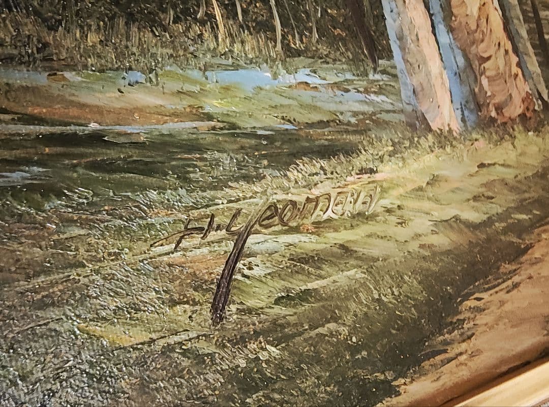 絵画　アルプスの風景画