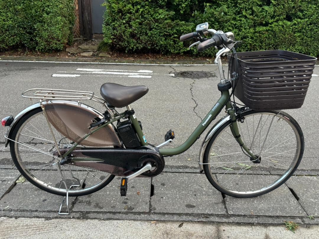 パナソニック ビビ・DX 26型 マットカーキグリーン　内装三段　電動自転車
