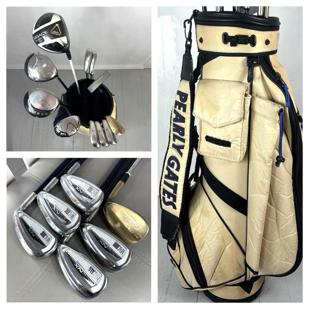 本格派 メンズゴルフクラブ 11本 フルセット パーリーゲイツ　キャディバッグ