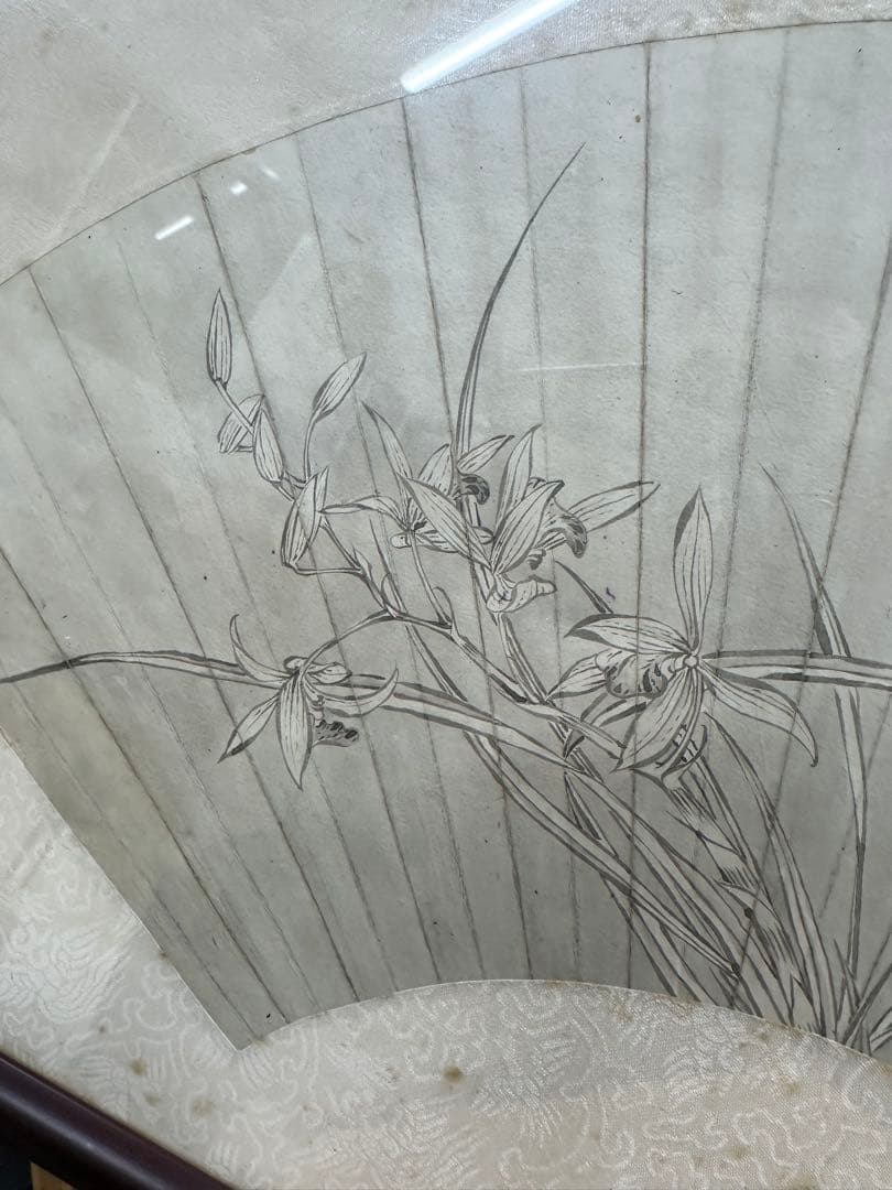 中国清時代扇面絵　掛軸