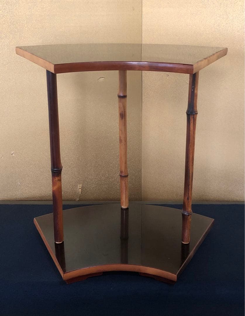 《R》茶道具 而妙斎好写 扇面棚 組立式 塗師川瀬表完 共箱 260121き6