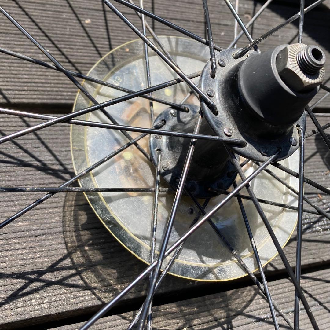 26インチMTB前後タイヤホイール（リア7速フリー、米式バルブアダプタ）セット