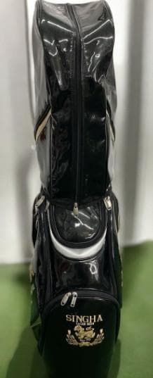 送料無料/超美品　SINGHA 高級エナメルゴルフバッグ BLACK