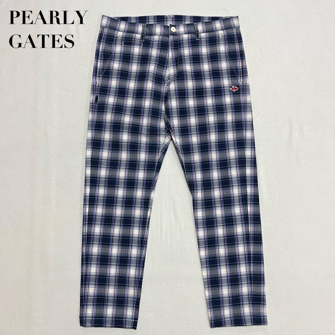 美品 PEARLY GATES ストレッチ チェックパンツ ゴルフウェア 7