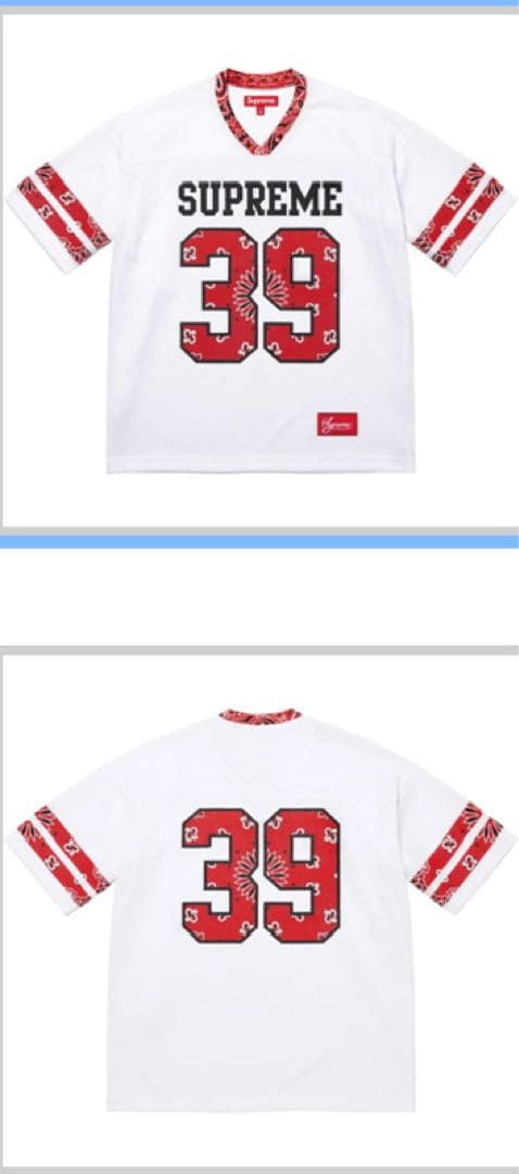 新品未使用supreme Bandana Football JerseyサイズL