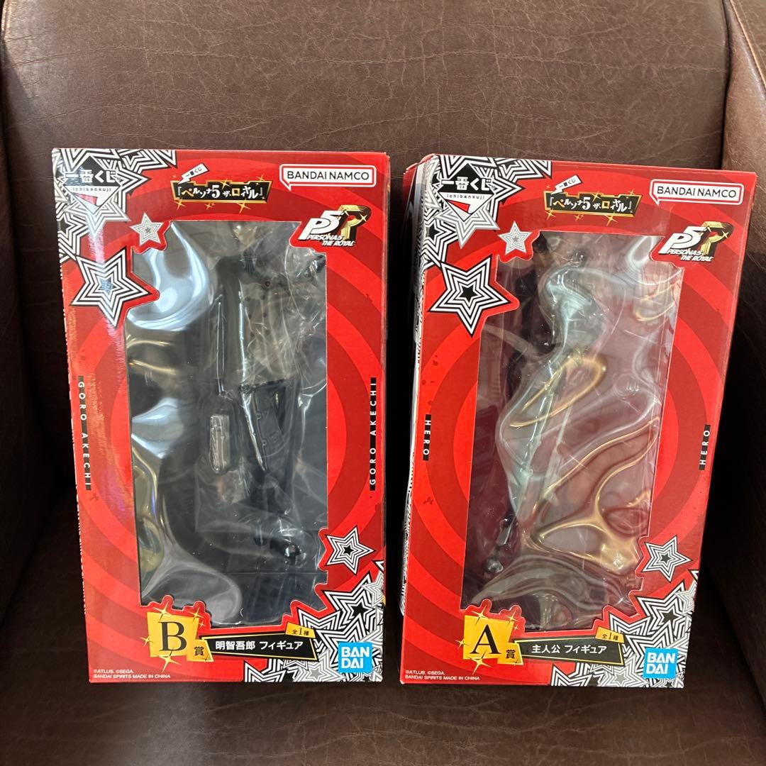 ペルソナ 一番くじ フィギュア B賞 明智吾郎 A賞 雨宮蓮 主人公 セット