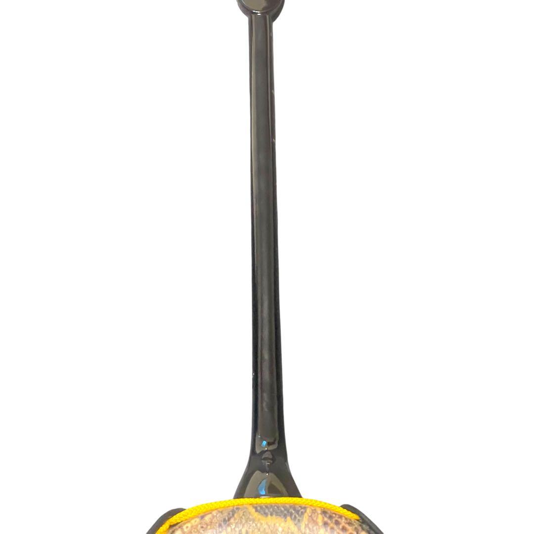 美品 沖縄 琉球 三線 本蛇皮 蛇革 ヘビ 初心者 入門 ハードケース付き