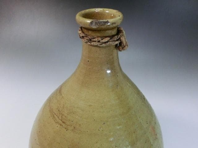 徳利■古い黄瀬戸(江戸期) とっくり 酒器 花瓶 時代物 骨董品■