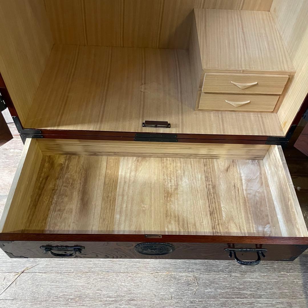 駿河民芸 駿河民藝 ワードローブ 欅材 時代箪笥 昭和レトロ 和製アンティーク