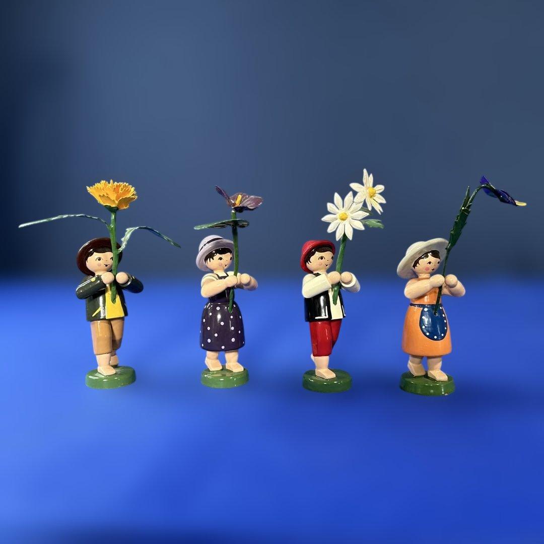 ザイフェン　ドイツ　ウルミック工房　木製人形 フラワーチルドレン