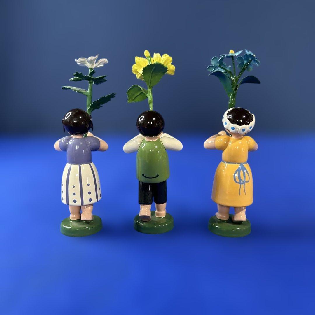 ザイフェン　ドイツ　ウルミック工房　木製人形 フラワーチルドレン