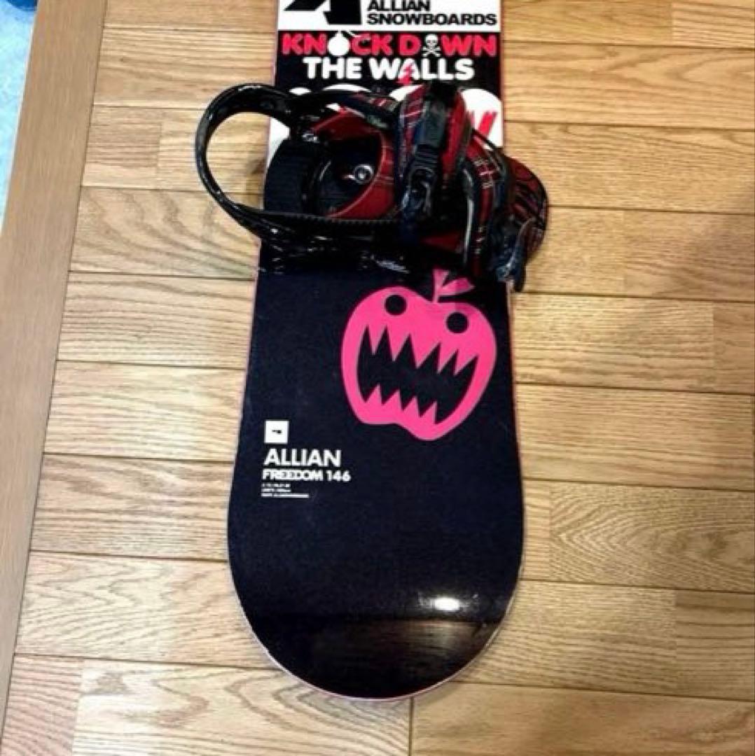 ALLIAN×FLUX バインディング付スノーボードセット