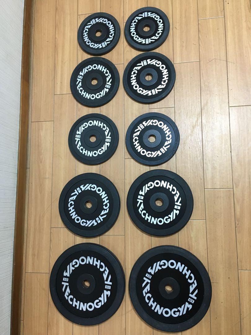 TECHNOGYMバンパープレート穴径／Φ28mm 計42.5kg