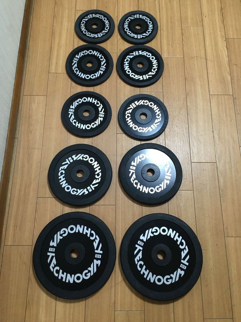 TECHNOGYMバンパープレート穴径／Φ28mm 計42.5kg