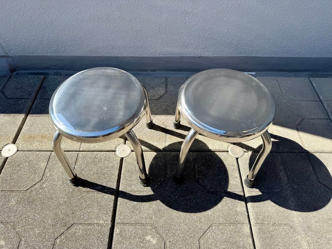 ベトナム屋台・ステンレス製スツール