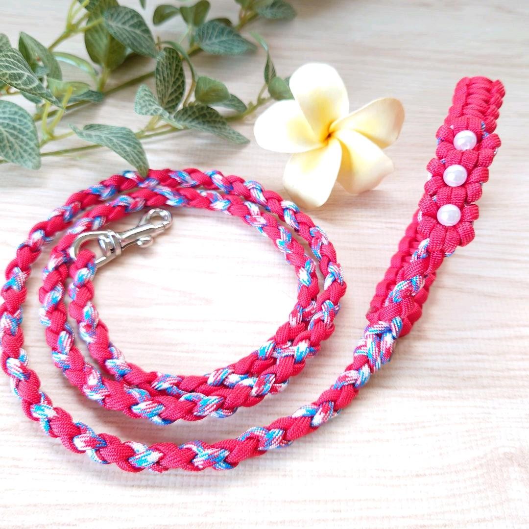 パラコードリード❥トリコカラー　お花　№037