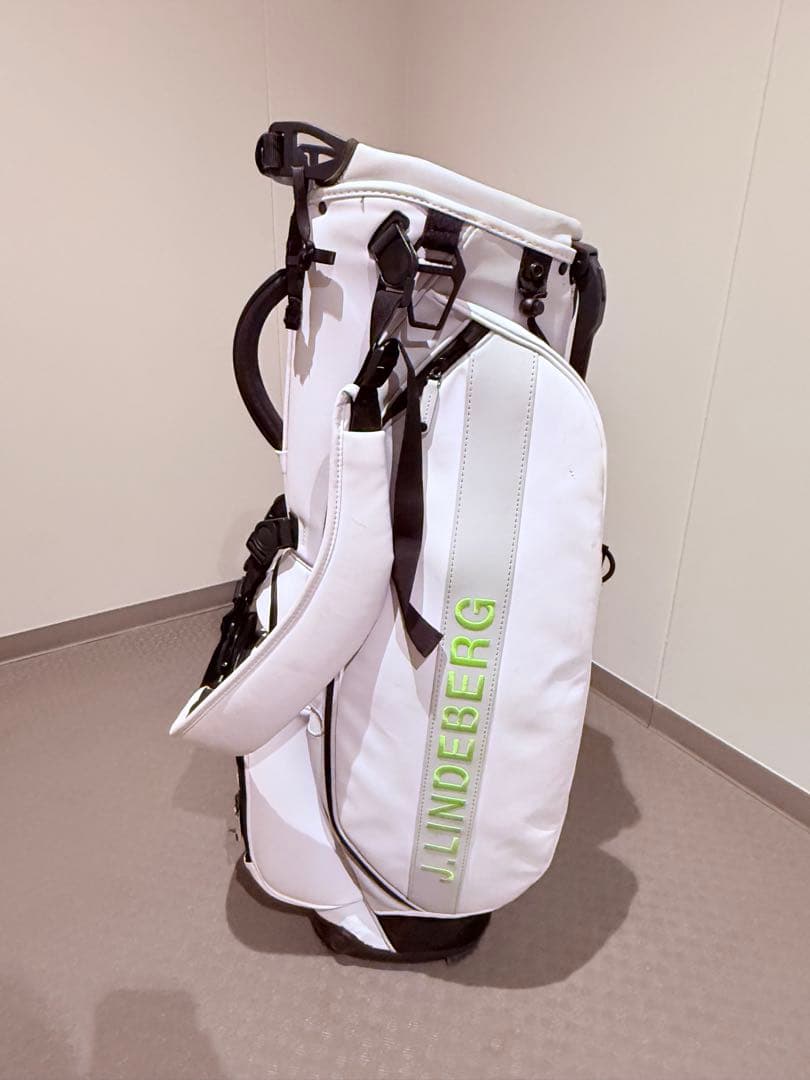 【美品】Vessel × J.Lindebergホワイトキャディバッグ　9型