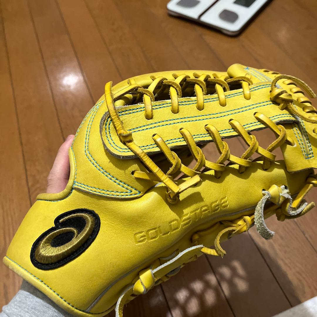ゴールドステージ 硬式グローブ イエロー 25.5cm