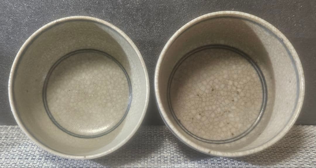 【名品❗】17〜18世紀　中国古陶磁器　南方系　古安南　安南染付　茶碗　向付2客