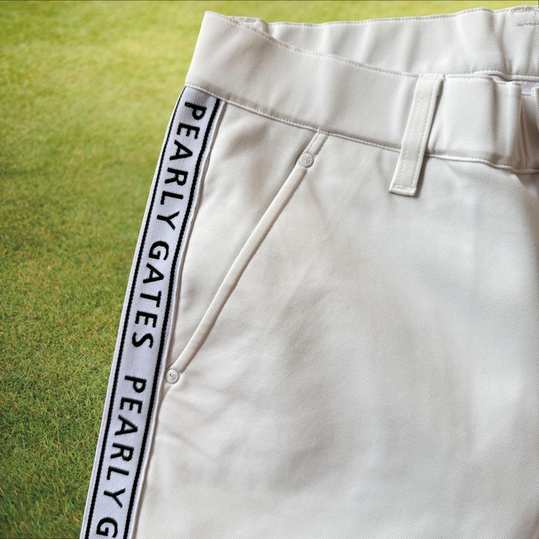 美品　パーリーゲイツ　パンツ　白　ホワイト　4 M〜L相当　色褪せ無し　ジャージ