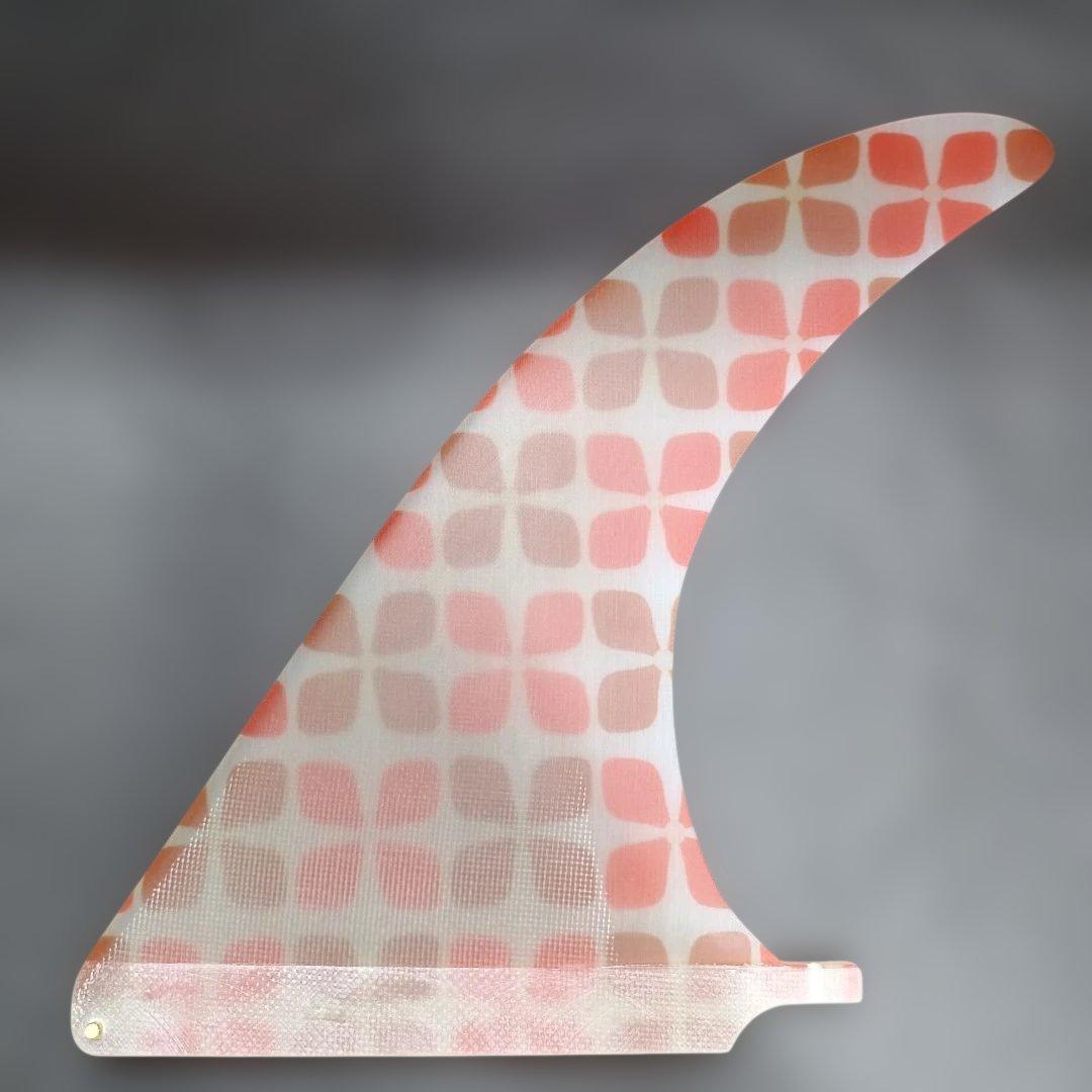 １０インチ　アートグラス仕様　ロングボード　シングルフィン ファイバーグラス製