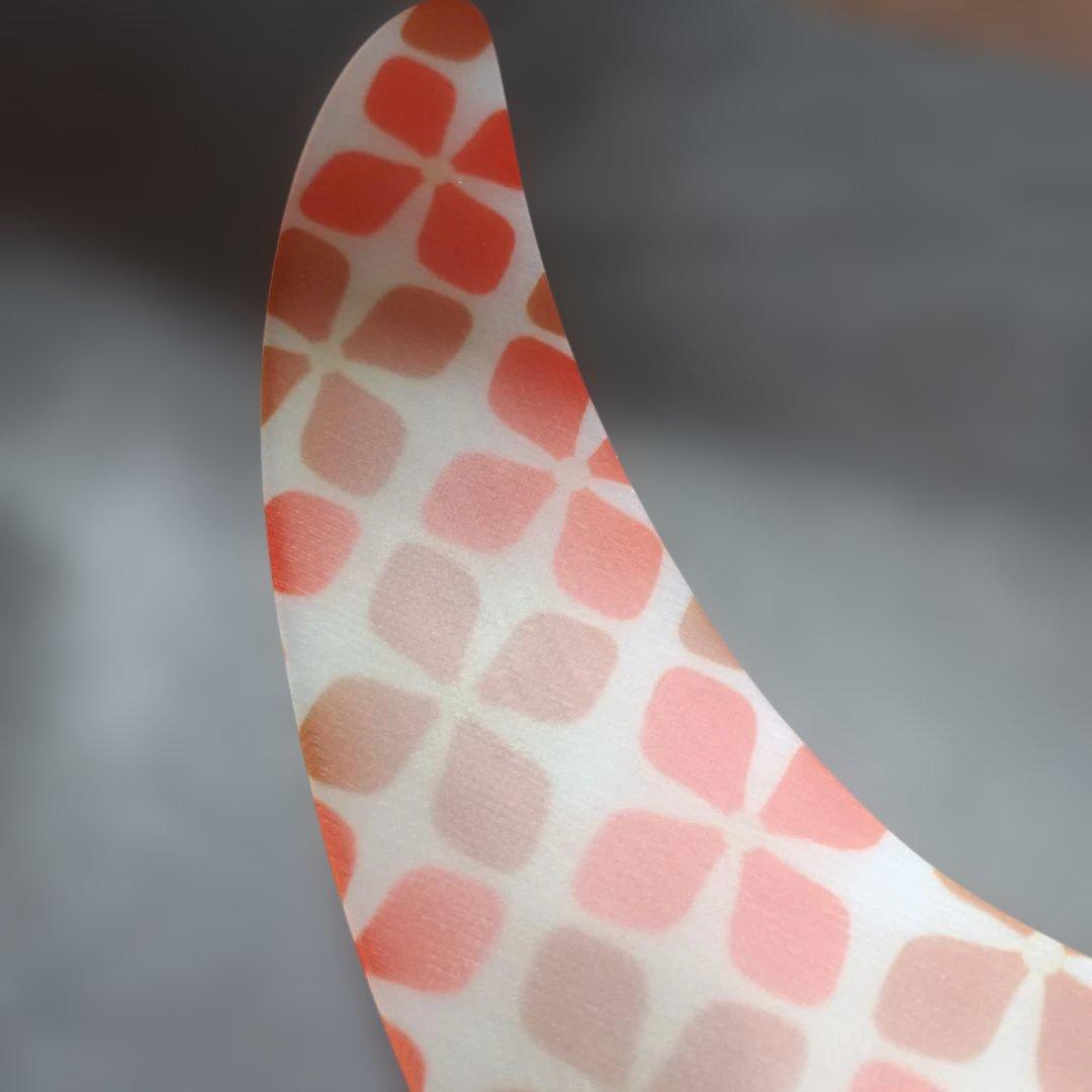 １０インチ　アートグラス仕様　ロングボード　シングルフィン ファイバーグラス製