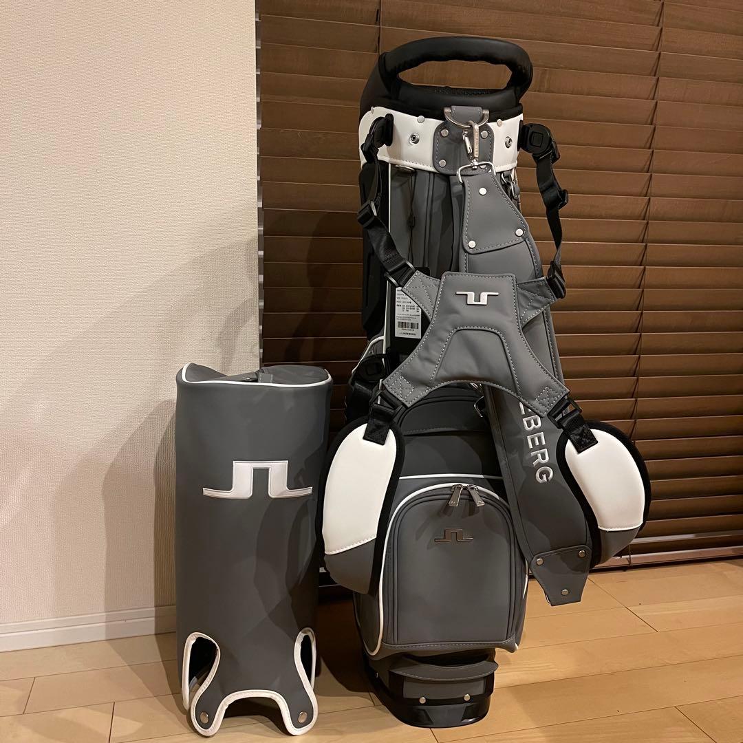新作J.LINDEBERG ジェイリンドバーグ 高級 キャディバッグ カーボン灰