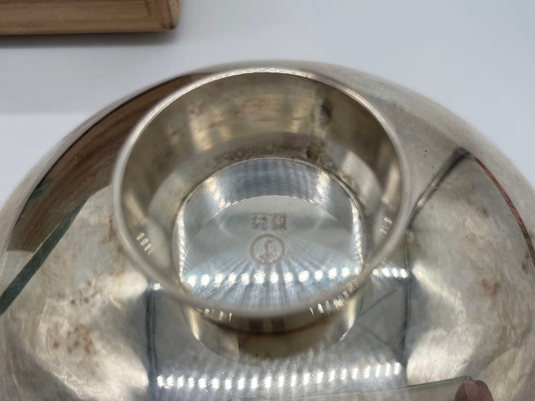 純銀　銀盃　46グラム　桐箱