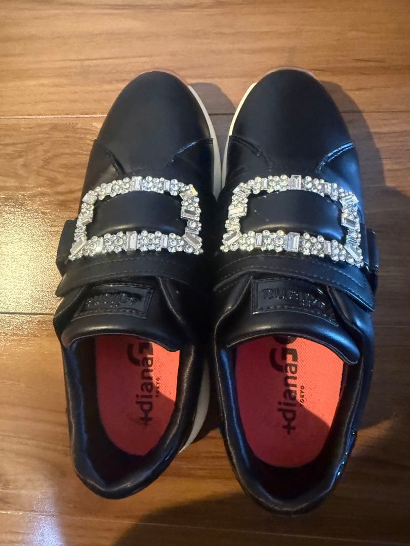 【美品】＋dianaGOLF Diana ゴルフシューズ 黒 23cm(2E)