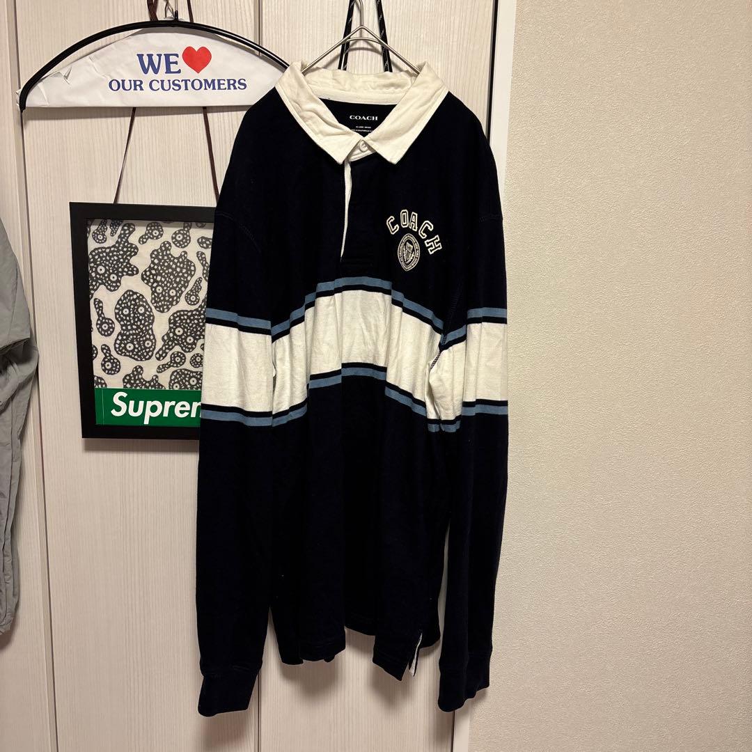 COACH ラガーシャツ　ラグビーシャツ　XXL ポロシャツ
