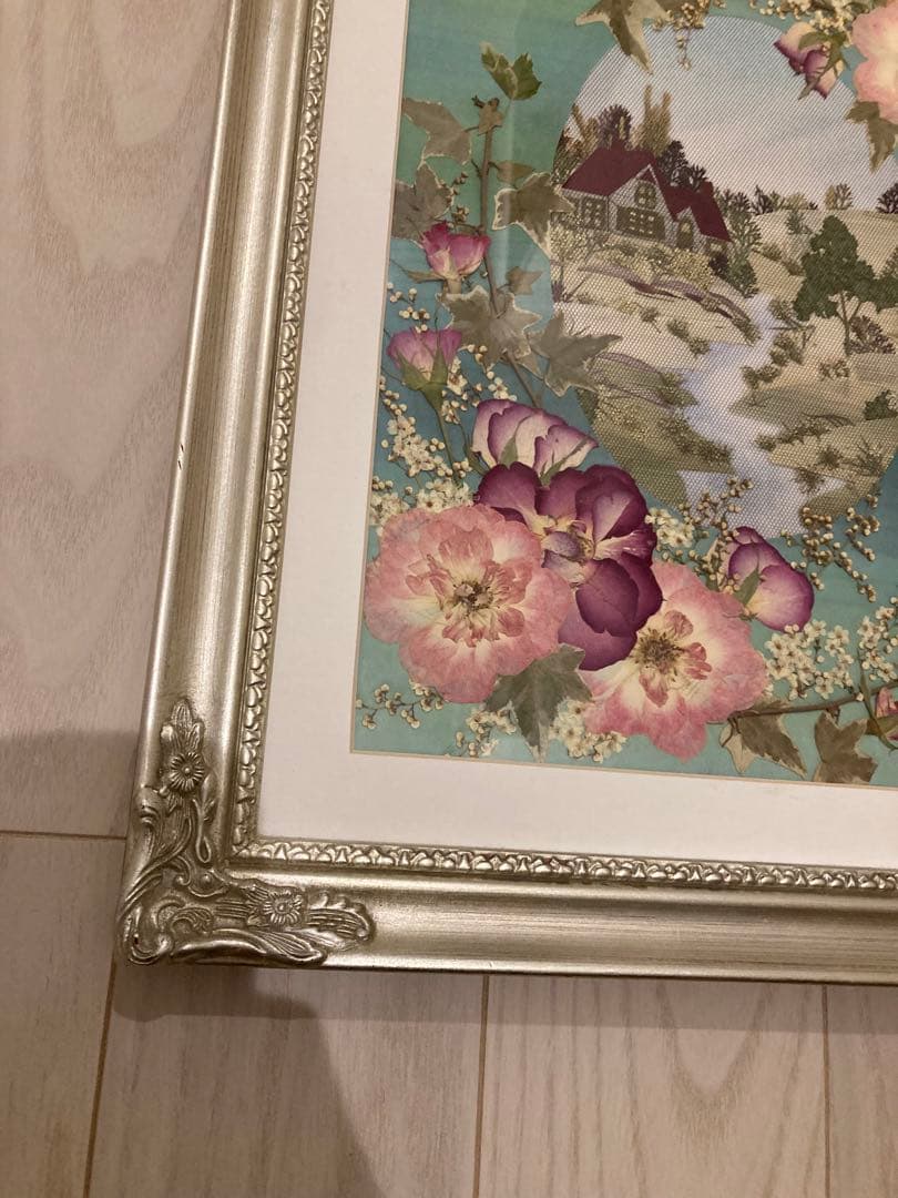 美品　押し花アート額